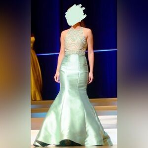 Mint Green Rachel Allen Prom/Pageant Dress